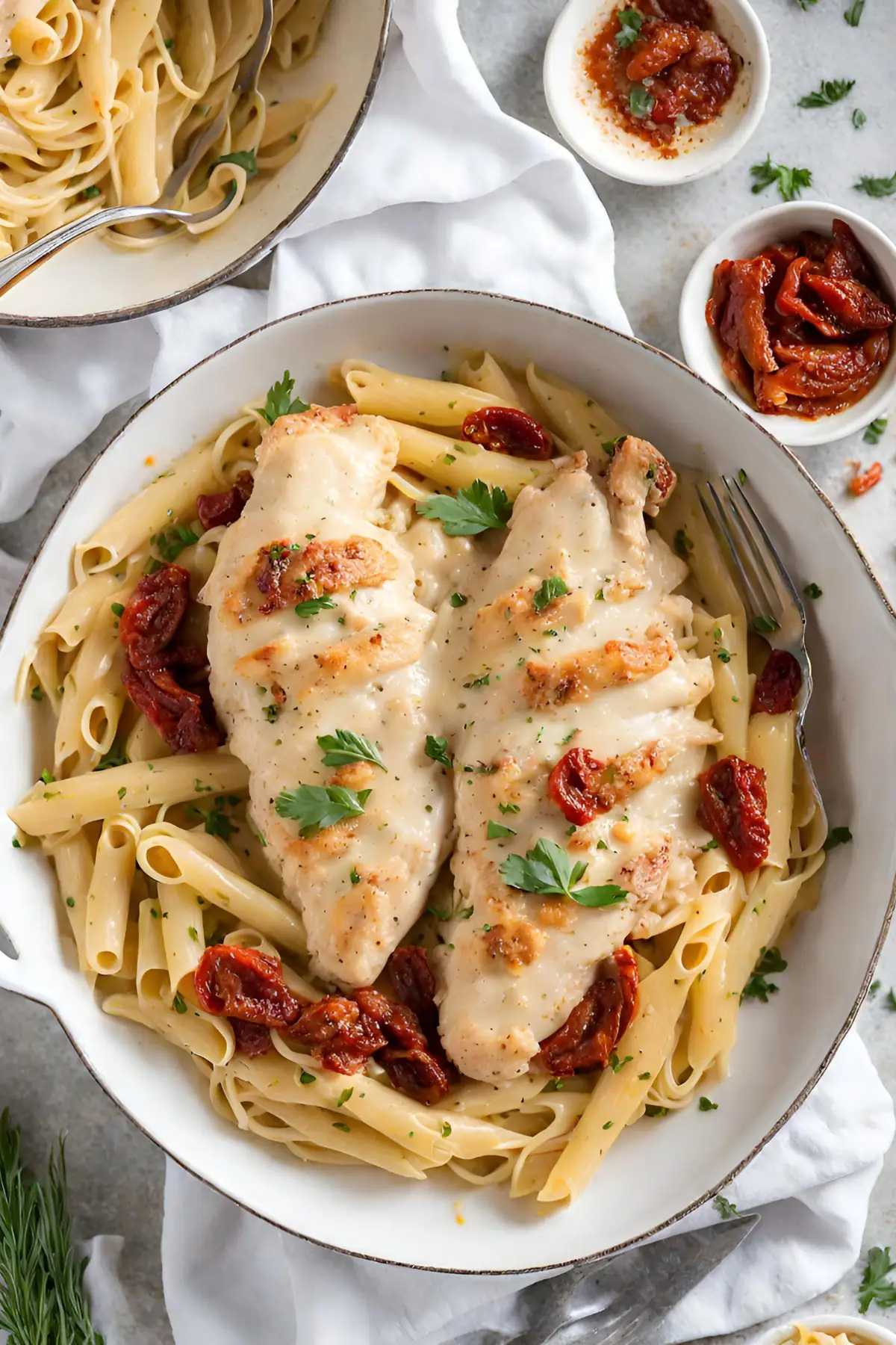 Marry Me Chicken with Pasta Ingredients, Substitutions, and Step-by-Step Instructions
