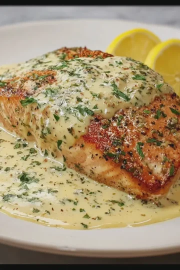 Salmon with Lemon Cream Sauce