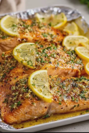 Baked Lemon Garlic Butter Salmon