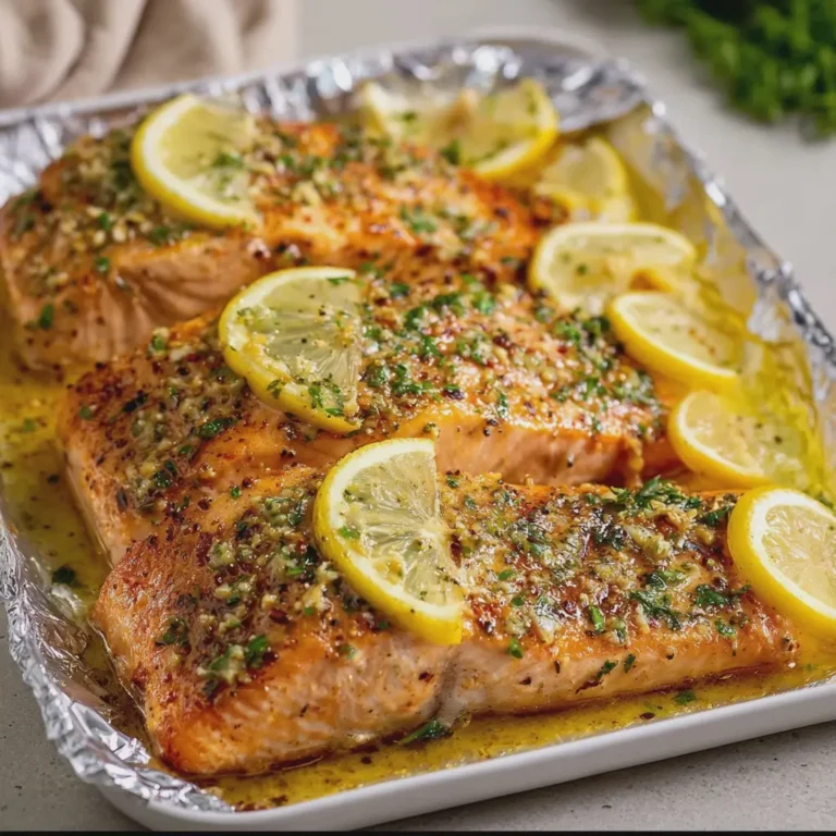 Baked Lemon Garlic Butter Salmon