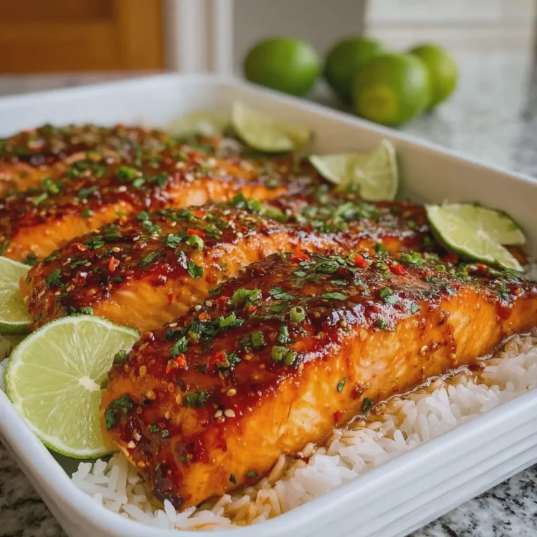 Baked Honey Sriracha Lime Salmon