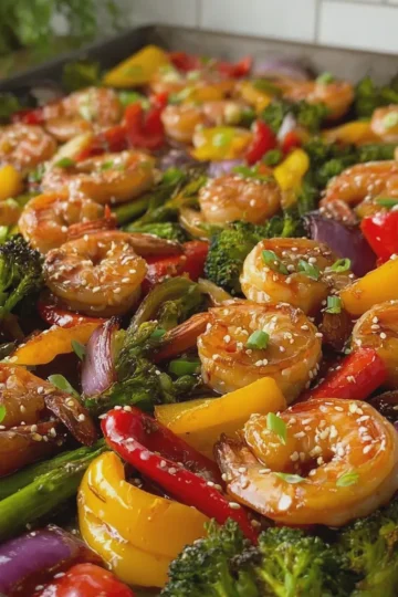 Sheet Pan Teriyaki Shrimp and Veggies