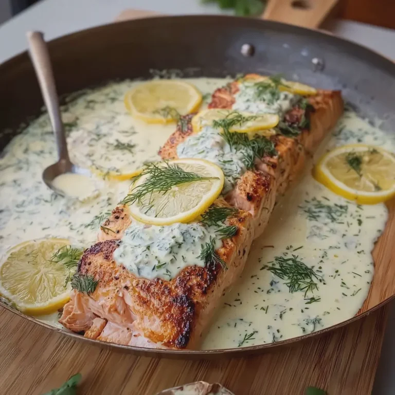 Salmon with Lemon Dill Sauce