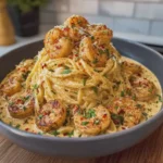 Creamy Cajun Shrimp Pasta Volcano