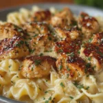 Garlic Butter Chicken Bites with Creamy Parmesan Pasta