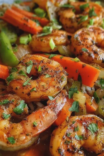 Skillet Cajun Shrimp and Vegetables