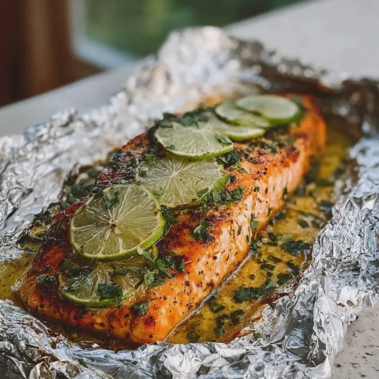 Baked Honey Cilantro Lime Salmon in Foil