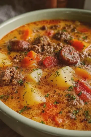 Beef Sausage Potato Soup