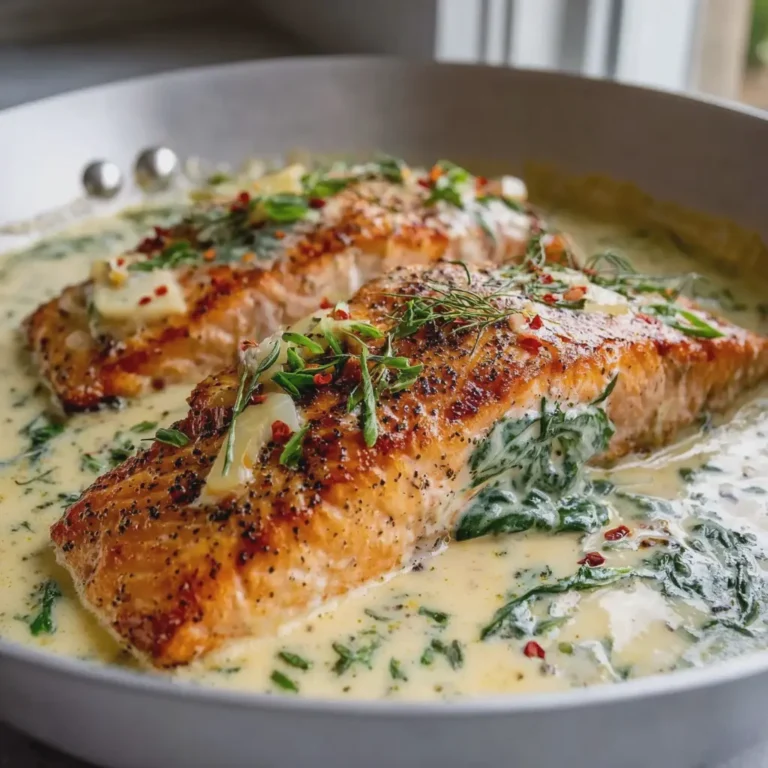 Whole30 Salmon in Garlic Cream Sauce