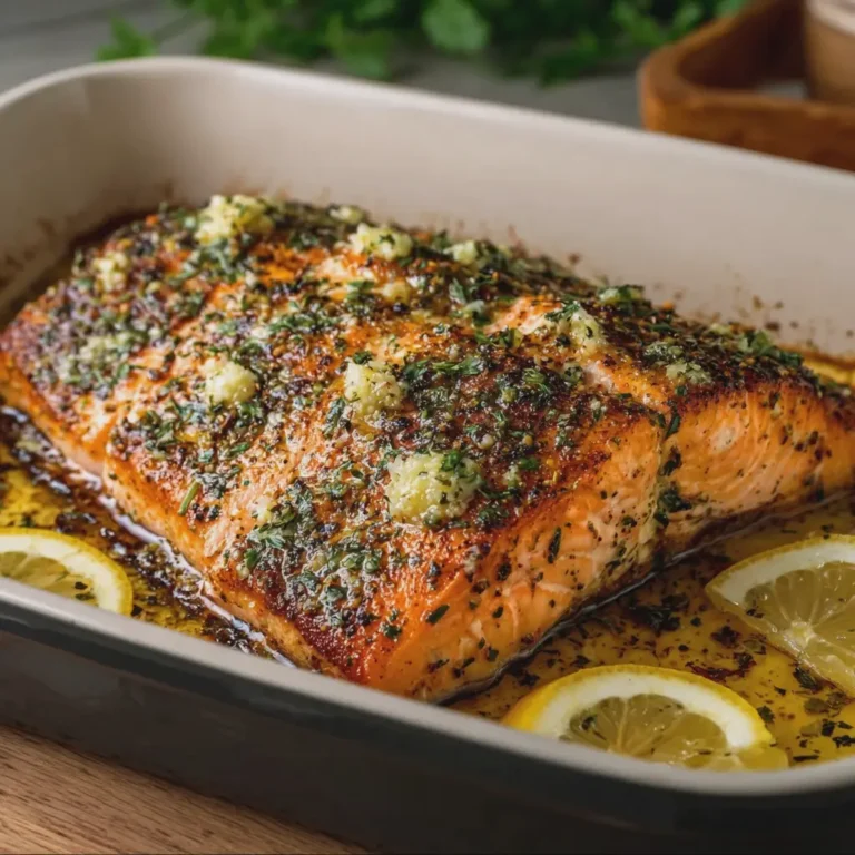 Garlic & Herb Butter Baked Salmon