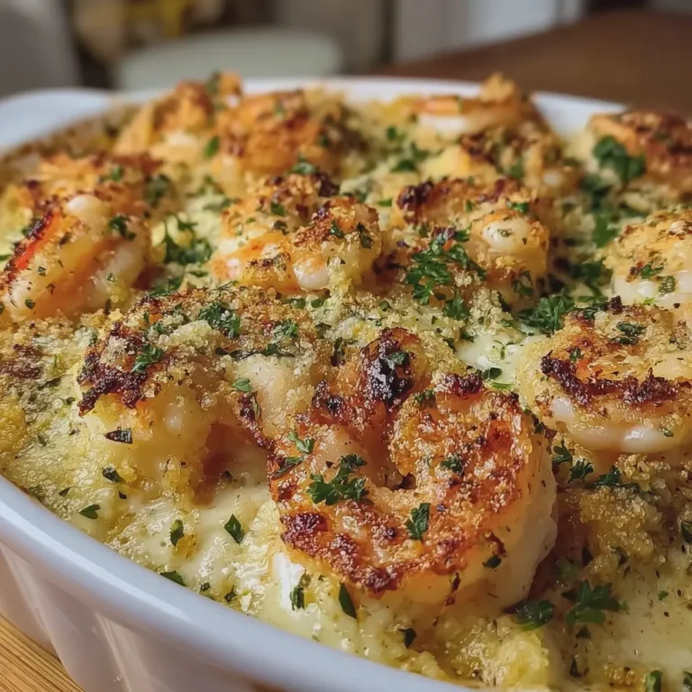 Garlic Parmesan Shrimp Bake
