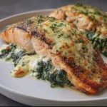Creamy Spinach-Stuffed Salmon