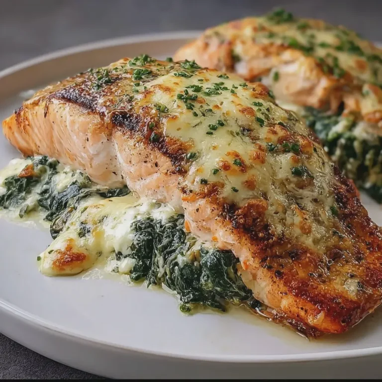 Creamy Spinach-Stuffed Salmon