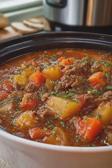 Slow Cooker Hamburger Stew