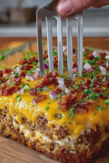 Cheesy Loaded Meatloaf Casserole