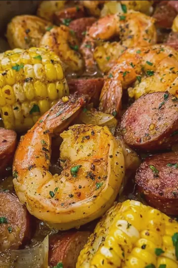 Garlic Butter Shrimp and Sausage Boil