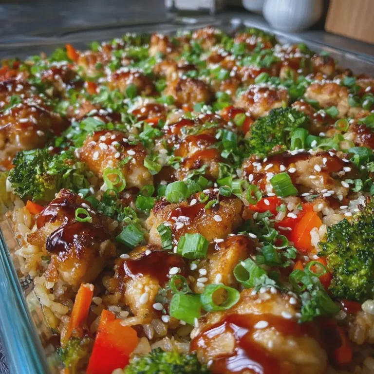 Teriyaki Chicken Veggie Rice Bake