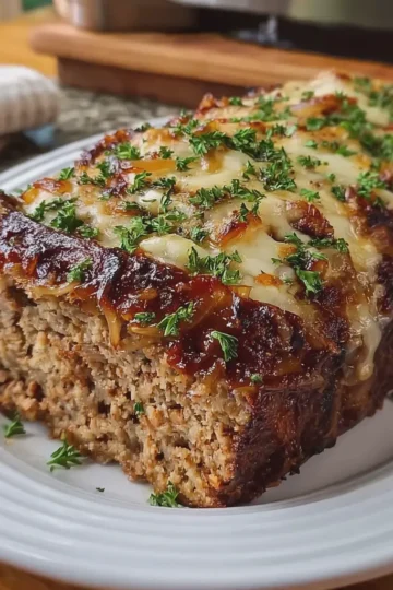 High Protein French Onion Meatloaf