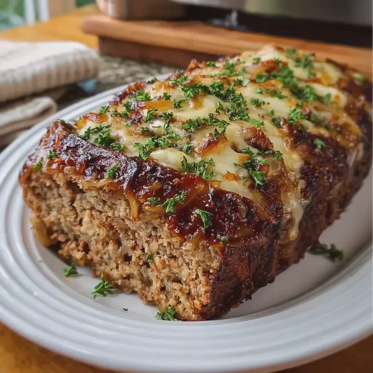 High Protein French Onion Meatloaf