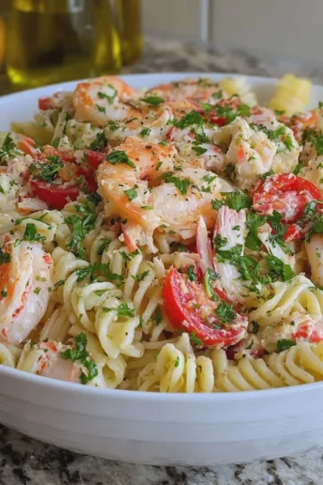 Seafood Pasta with Shrimp Crab