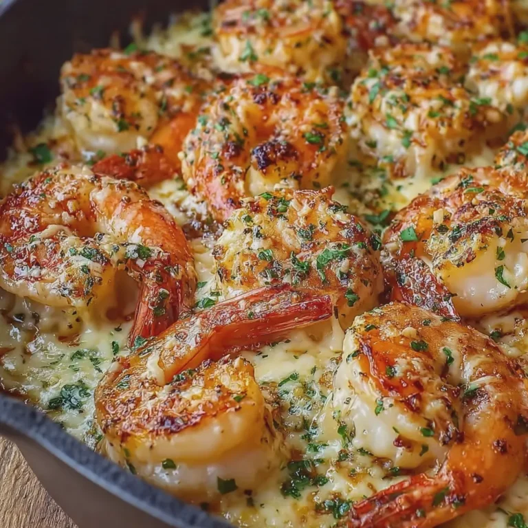 Loaded Cheesy Garlic Butter Shrimp