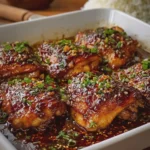 Sticky Honey Garlic Chicken Thighs