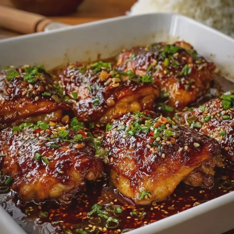 Sticky Honey Garlic Chicken Thighs