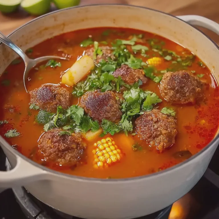 Sopa de Albóndigas al Chipotle