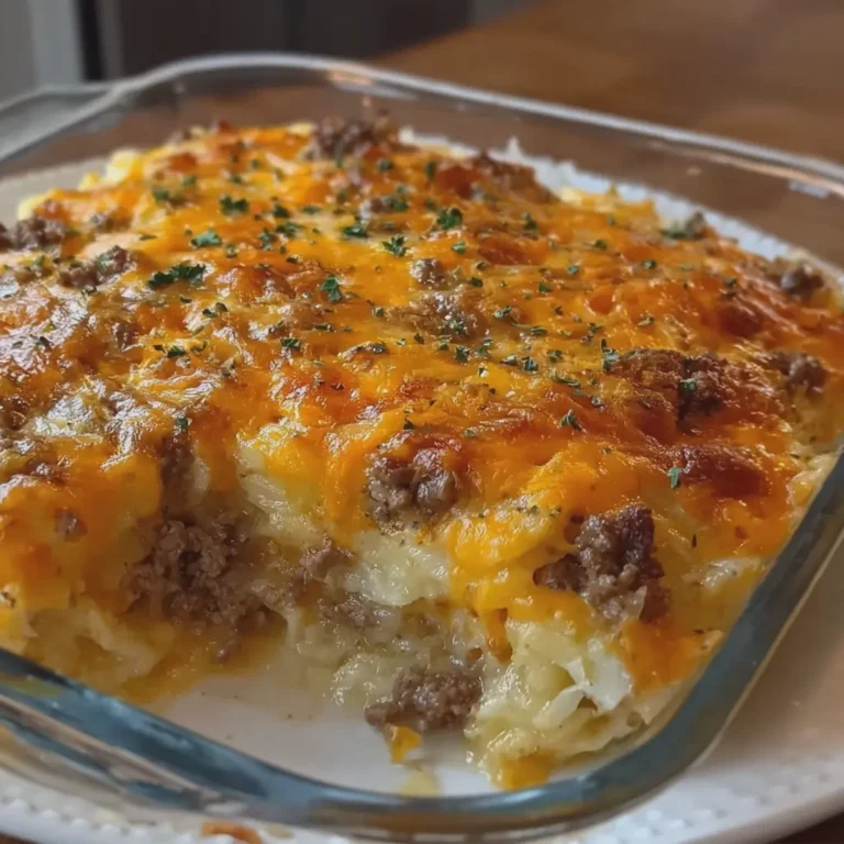 Cheesy Ground Beef and Potato Casserole
