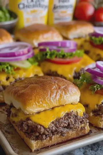 Easy Sheet Pan Cheeseburgers