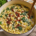 Creamy Tuscan Chicken Noodle Soup