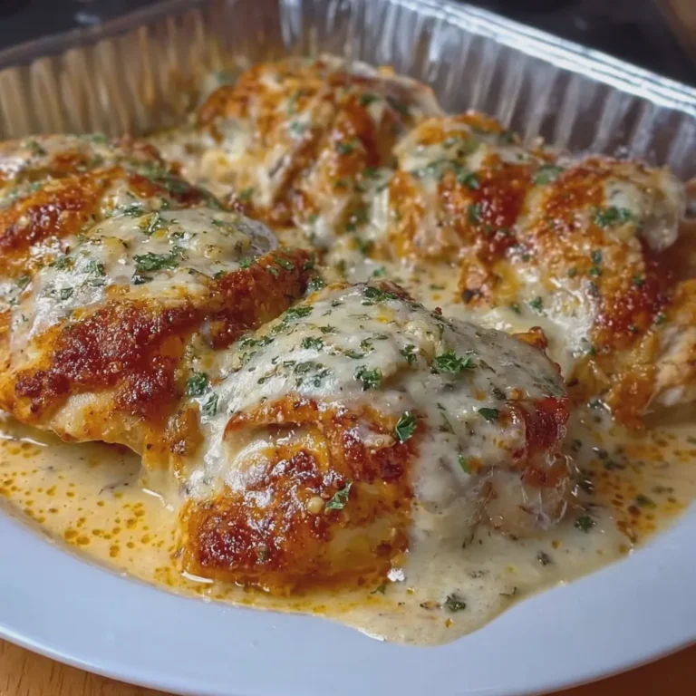 Baked Caesar Chicken with Creamy Parmesan Sauce