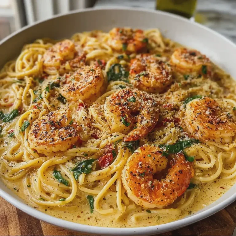 Creamy Tuscan Garlic Butter Shrimp Pasta
