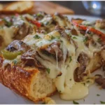 Philly Cheesesteak Cheesy Bread