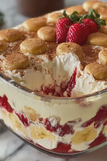 Strawberry Banana Pudding Dessert