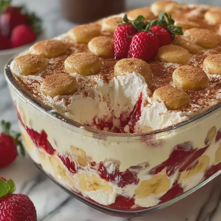 Strawberry Banana Pudding Dessert