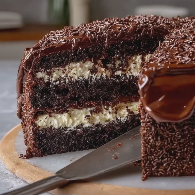Chocolate Cream Filled Fudge Cake
