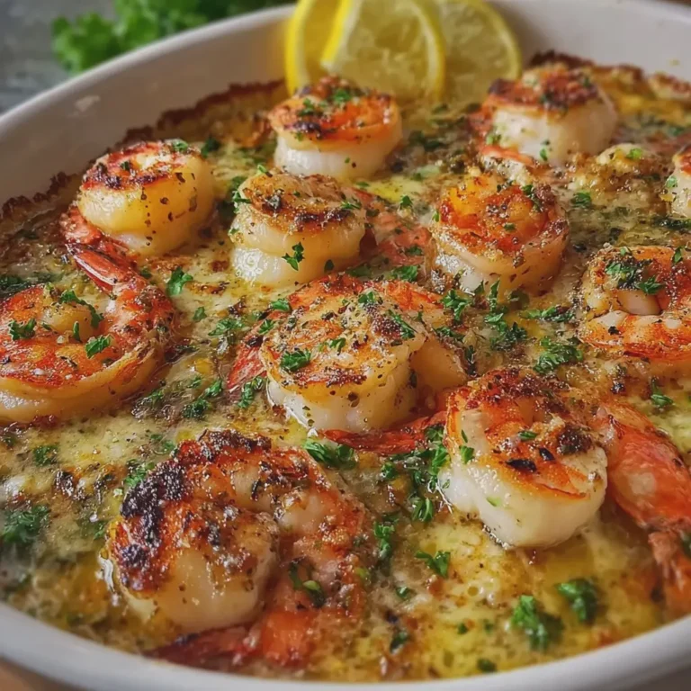 Garlic Butter Shrimp and Scallop Seafood Bake