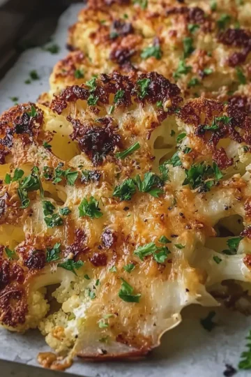 Cheesy Cauliflower Steaks Low Carb