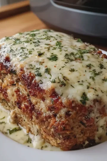 Garlic Parmesan Chicken Meatloaf