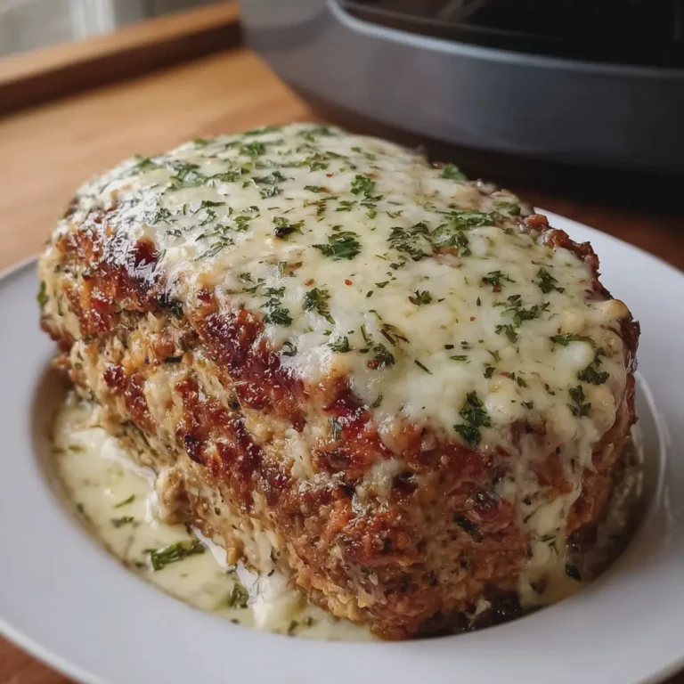 Garlic Parmesan Chicken Meatloaf