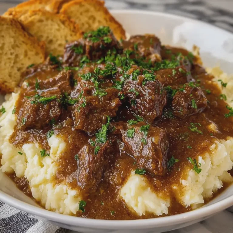 Slow Cooker Beef Tips and Gravy
