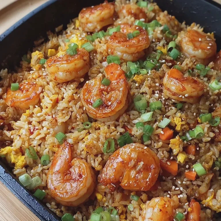 Honey Garlic Seafood Fried Rice with Shrimp