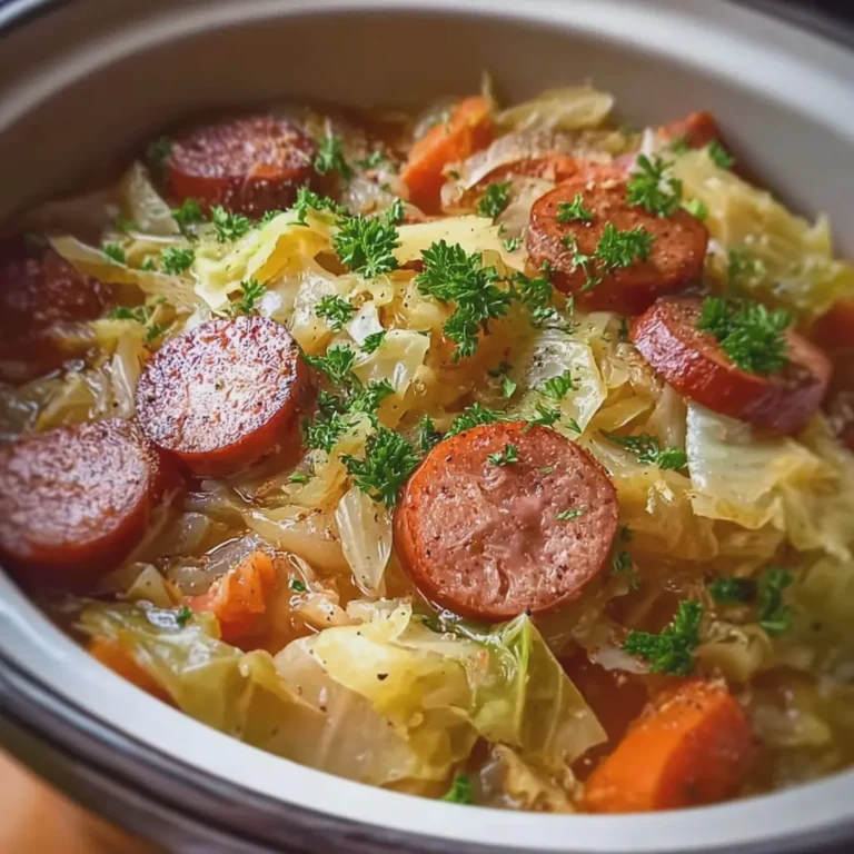 Slow Cooker Cabbage and Sausage Easy Comfort Food Delight