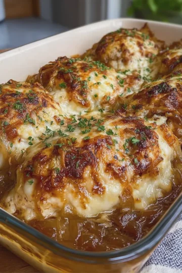 French Onion Chicken Bake