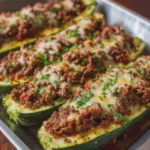 Ground Beef Zucchini Boats