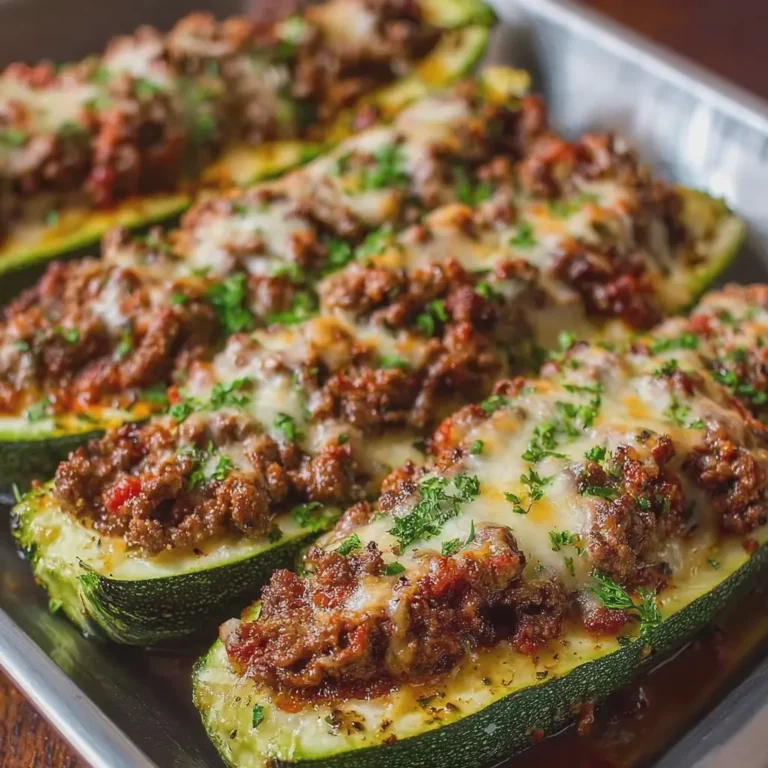 Ground Beef Zucchini Boats