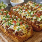 Taco Garlic Bread Boats