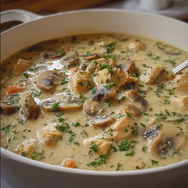 Creamy Chicken and Mushroom Soup