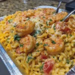 Creamy Cajun Shrimp Pasta Bake